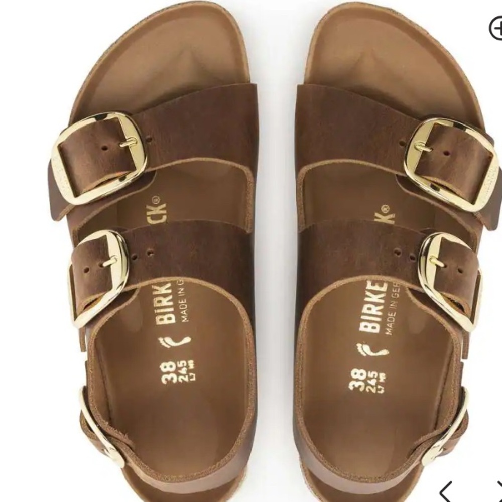 Birkenstock Milano Big Buckle in Cognac NWT (no box)